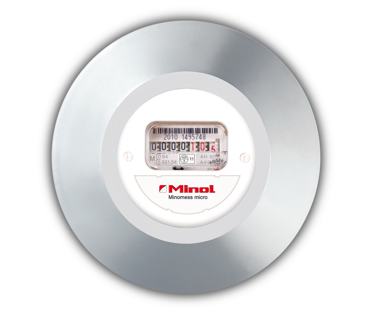  Minomess Micro Unterputzzähler Warmwasser