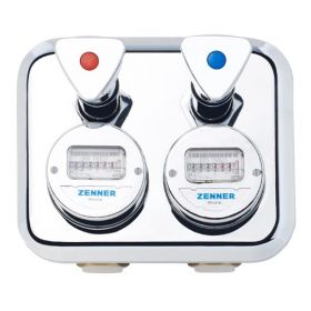 Aufputzset für ZENNER Block 2" (chrom, duo)