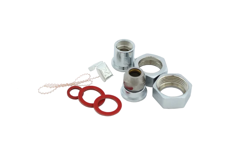 Einbauset mit Quetschverschraubung 10 mm für Minomess Waschtischzähler